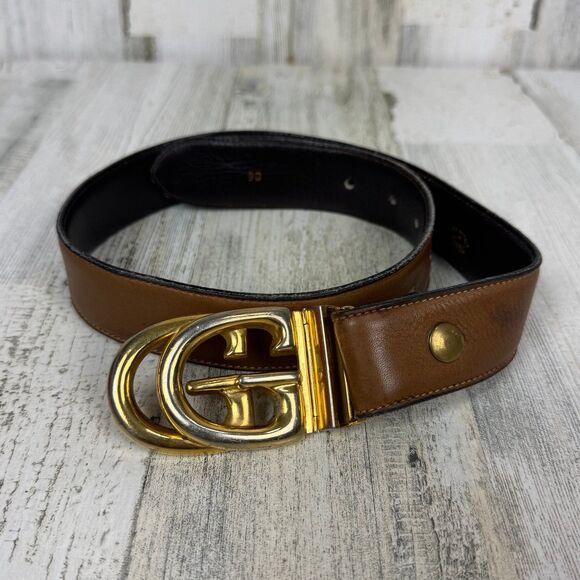Vintage Gucci GG 1970s made in Italy buckle belt - Picture 1 of 12